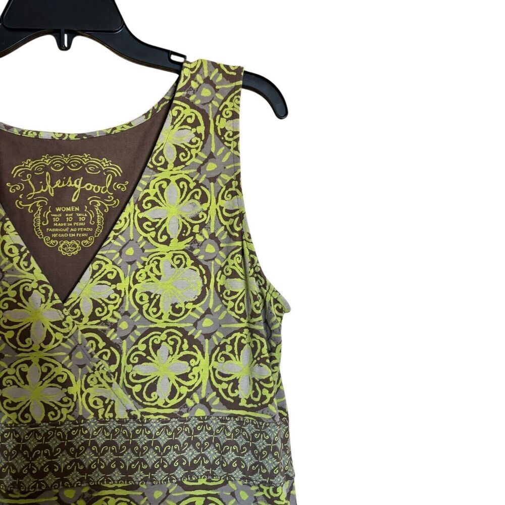 Life Is Good Dress Womens 10 Multicolor Paisley Boho Print Sleeveless Sundress - Picture 3 of 8